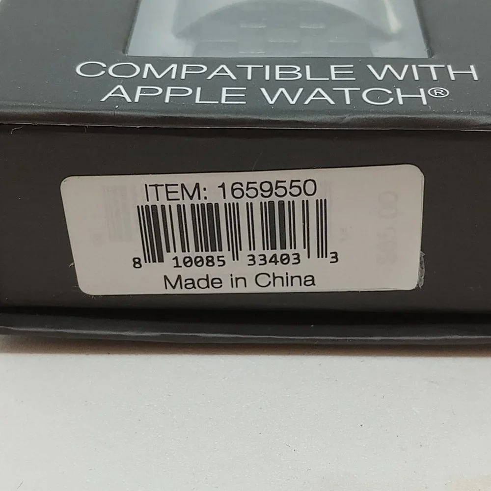 Vince Camuto 24mm Black Stainless Steel Watch Band Fits Apple Watch 42/44/45mm